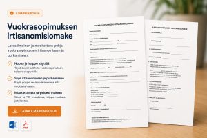 Vuokrasopimuksen irtisanominen ja purkaminen