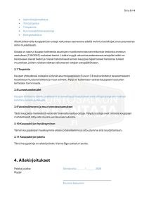 Sähköisen osakekirjan kauppakirjapohja